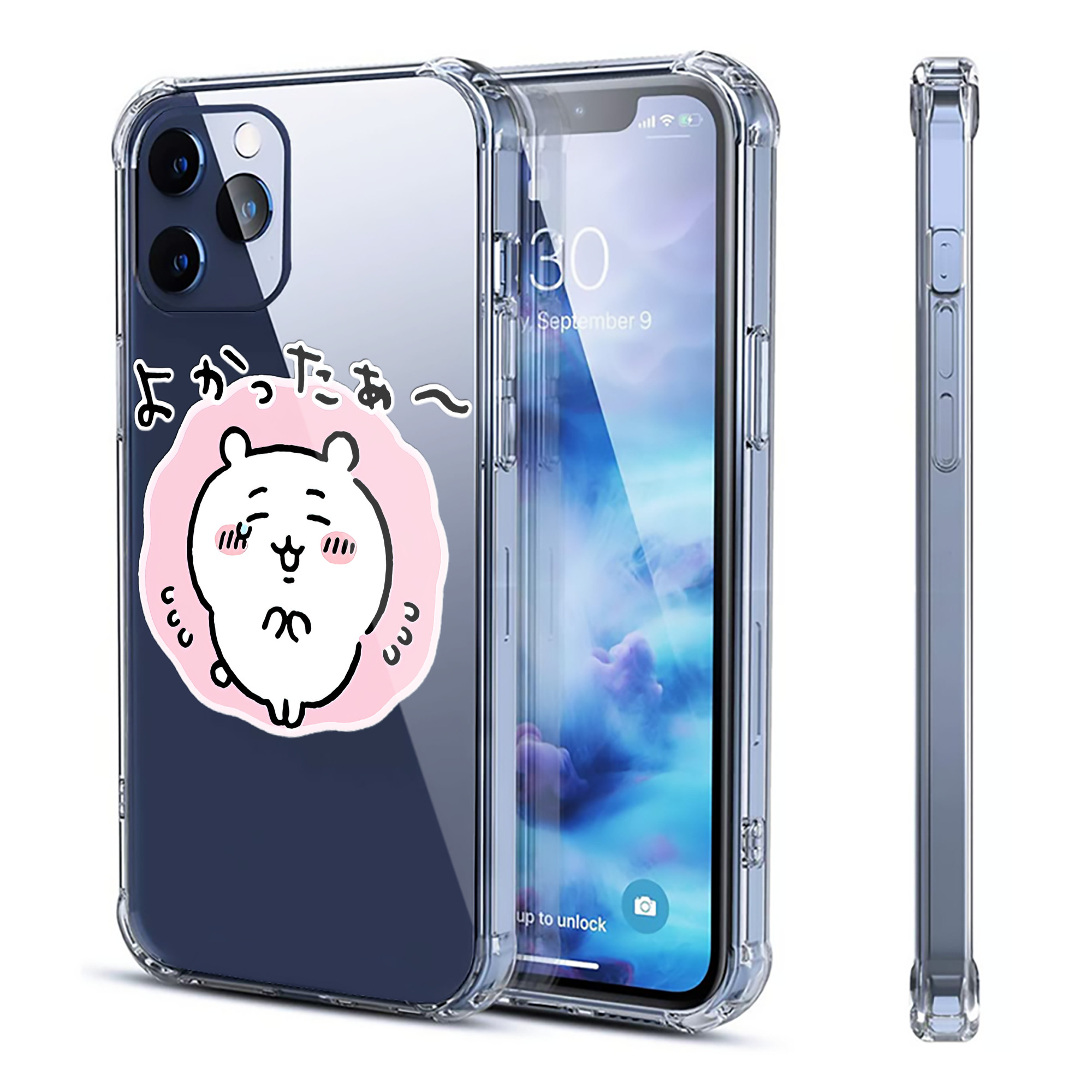 （画像用） ちいかわ ちいかわ Chii-kawa chiikawa 【iPhone 12シリーズ対応】透明スマホケース（クリアソフトケース）
